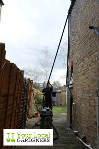 Gutter cleaning performed by one of our experts.